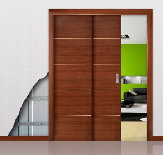 Porta de correr com duas folhas Porta de correr com duas folhas