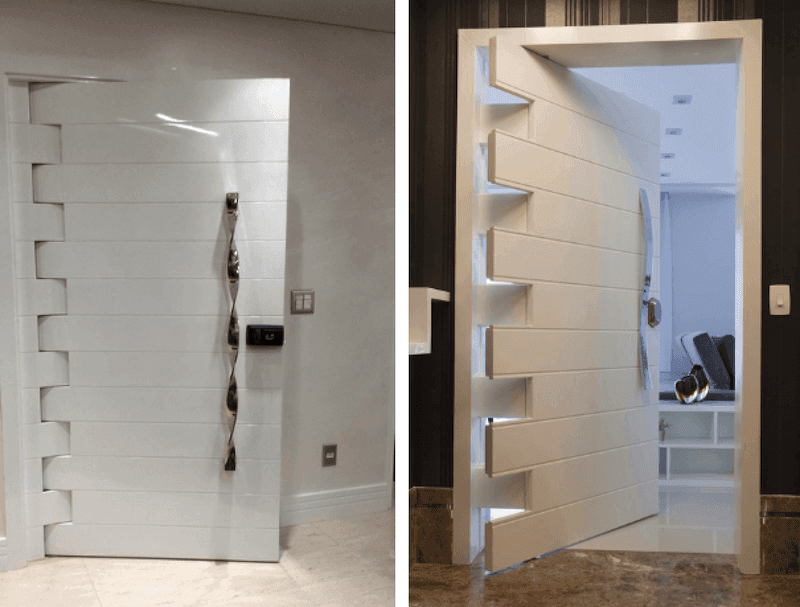 Porta pivotante branca